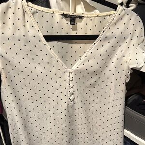 Polka Dot V-Neck Blouse